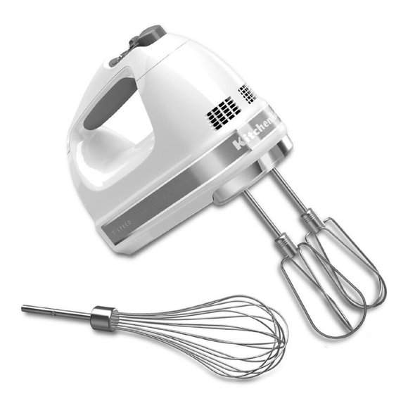 new in box WHITE KitchenAid Soft Start 7-Speed Hand Mixer Model KHM7210WH - Picture 5 of 11